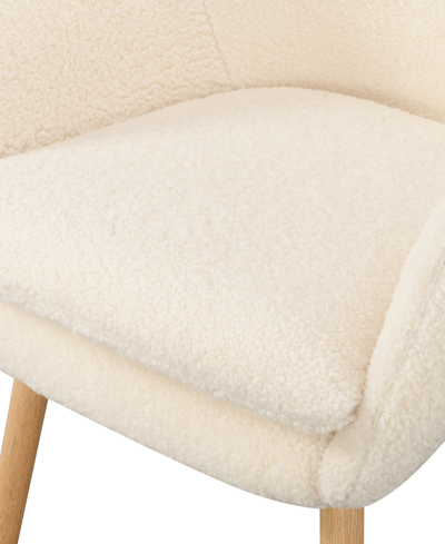 Convenience Concepts 25.25" Sherpa Charlotte Sherpa Accent Chair In Sherpa Creme