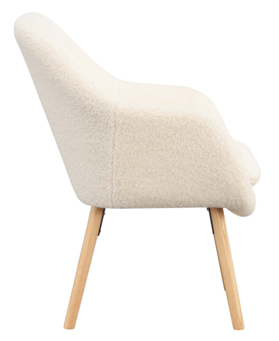 Shop Convenience Concepts 25.25" Sherpa Charlotte Sherpa Accent Chair In Sherpa Creme