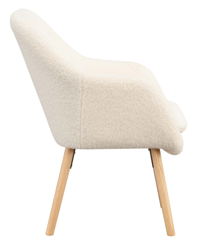 Convenience Concepts 25.25" Sherpa Charlotte Sherpa Accent Chair In Sherpa Creme
