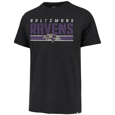 Shop 47 ' Black Baltimore Ravens Team Stripe T-shirt