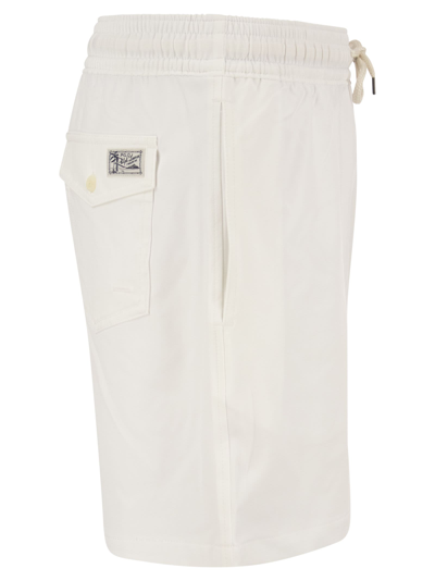 Polo Ralph Lauren Short En Velours Côtelé In White