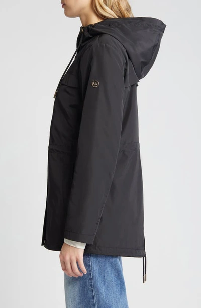 Shop Michael Michael Kors Hooded Jacket In Black