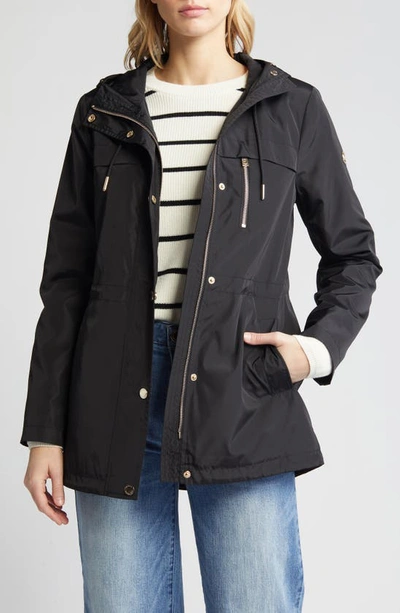 Shop Michael Michael Kors Hooded Jacket In Black