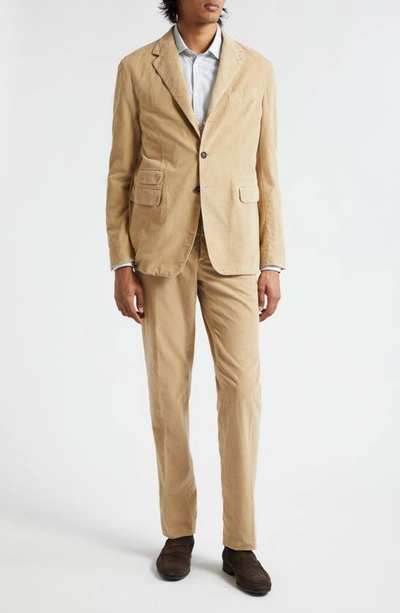 Shop Massimo Alba Cotton Corduroy Suit In Desert