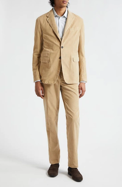 Massimo Alba Cotton Corduroy Suit In Desert