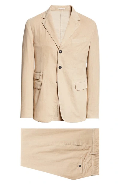 Massimo Alba Cotton Corduroy Suit In Desert