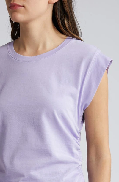 Shop Madewell Side Cinch Muscle Tee In Subtle Lavender