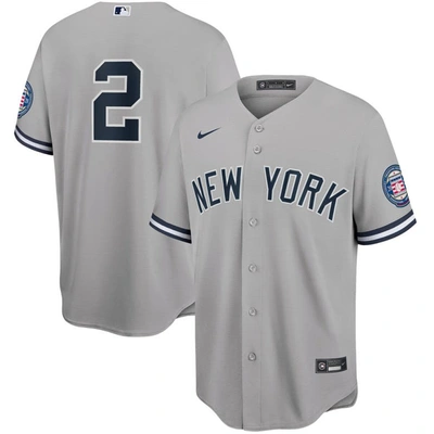 Shop Nike Derek Jeter Gray New York Yankees 2020 Hall Of Fame Induction Replica Jersey