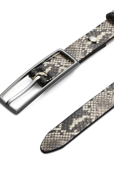 Shop Rag & Bone Rebound Snakeskin Embossed Leather Belt In White Snake