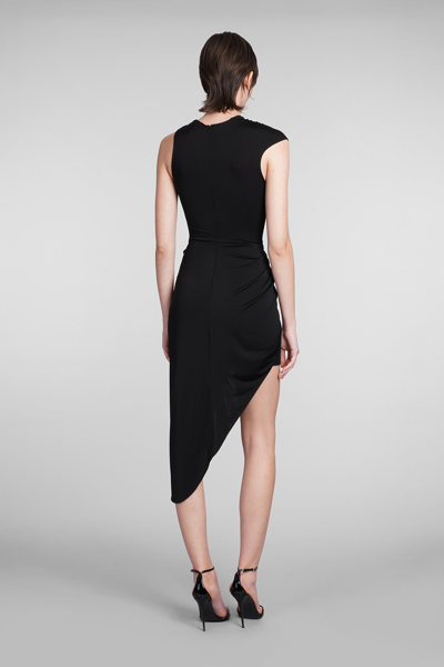 Shop David Koma Dress In Black Acetate