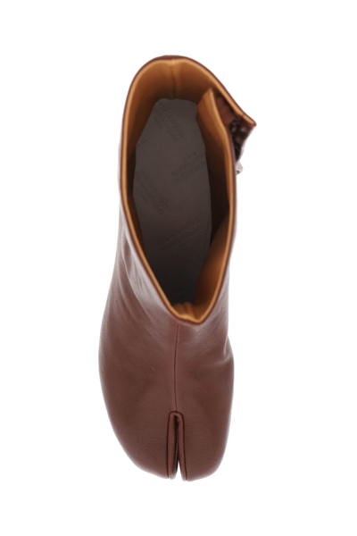 Shop Maison Margiela Tabi Ankle Boots In Major Brown (brown)