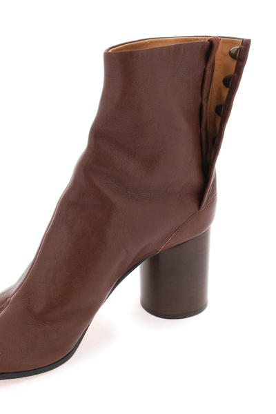 Shop Maison Margiela Tabi Ankle Boots In Major Brown (brown)