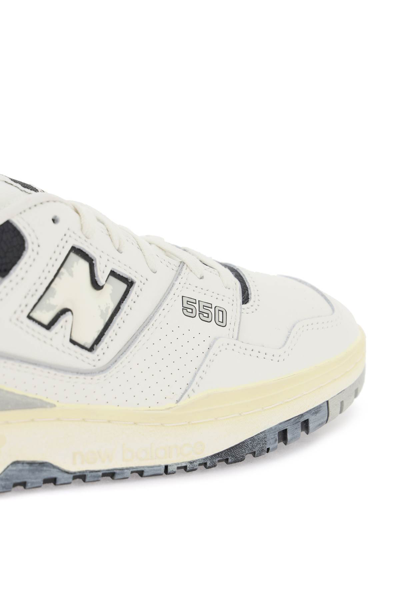 Shop New Balance Vintage-effect 550 Sneakers In Off White Grey (white)