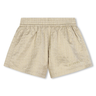 Shop Givenchy Shorts With Monogram In Gold
