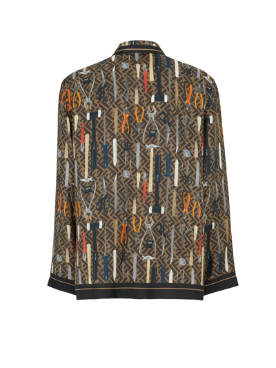 Shop Fendi Shirt In Brown