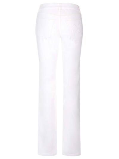 Shop Palm Angels Straight Leg Jeans In White