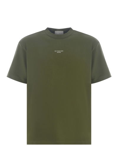 Shop Drôle De Monsieur T-shirt Drole De Monsieur Made Of Cotton In Verde Militare