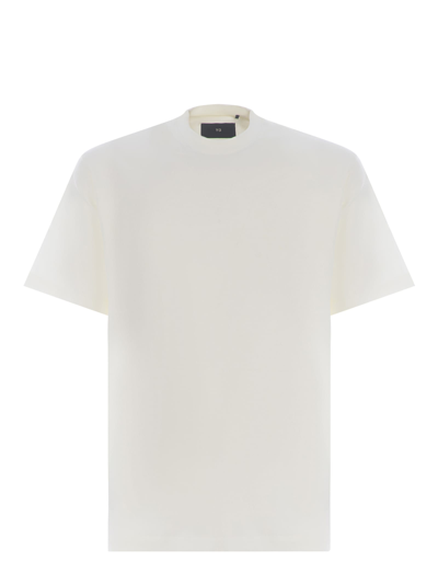 Shop Y-3 T-shirt  Relaxed Made Of Cotton In Off White