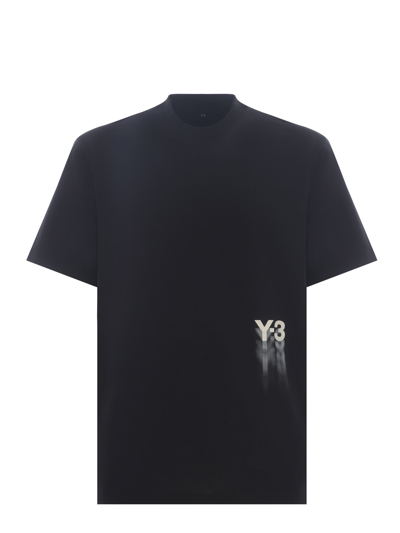 Shop Y-3 T-shirt  Graphic Made Of Cotton In Nero