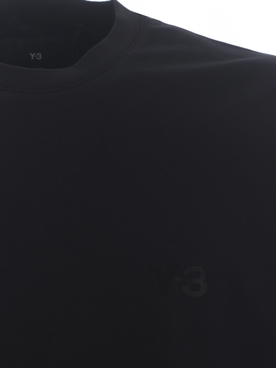 Shop Y-3 T-shirt  Relaxed Made Of Cotton In Nero