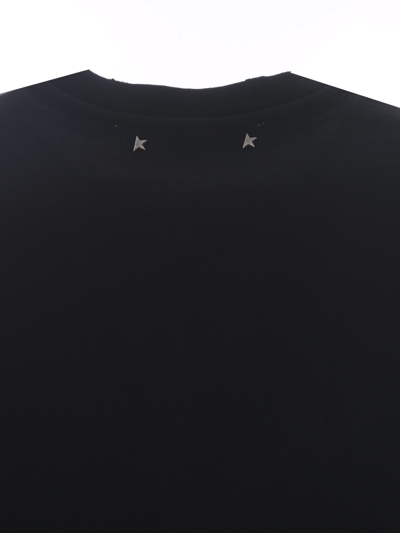 Shop Golden Goose T-shirt  Star Made Of Cotton In Nero