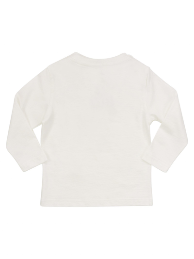 Shop Il Gufo T-shirt With Alpaca In Teddy In Milk/grey