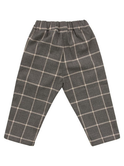 Shop Il Gufo Regular Fit Trousers In Tecnowool In Grey