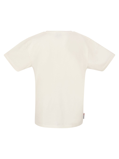 Shop Autry Iconic - Cotton Crew-neck T-shirt In White