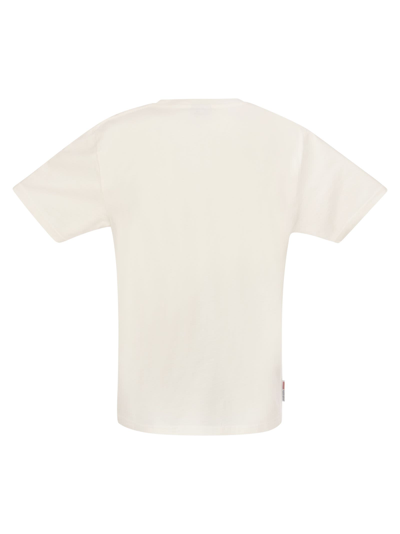 Shop Autry Iconic - Cotton Crew-neck T-shirt In White