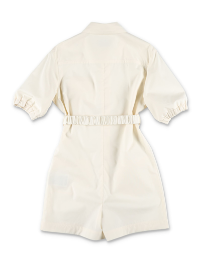 Shop Moncler Jumpsuit In White