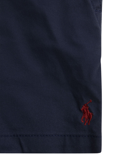 Shop Polo Ralph Lauren Shorts With Embroidered Logo In Navy Blue