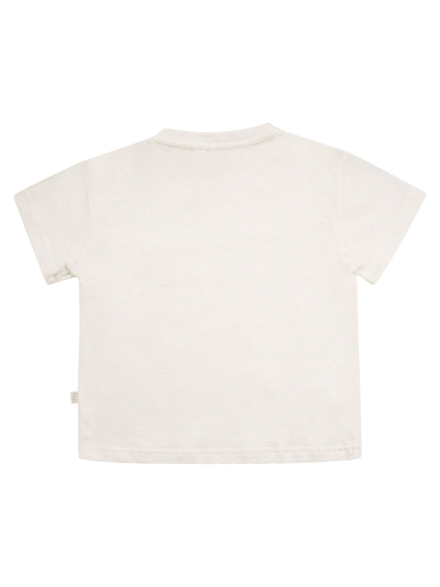 Shop Il Gufo White Cotton And Linen T-shirt In Milk