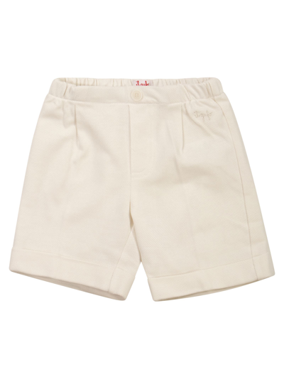 Shop Il Gufo Cotton Piqué Bermuda Shorts In Cream