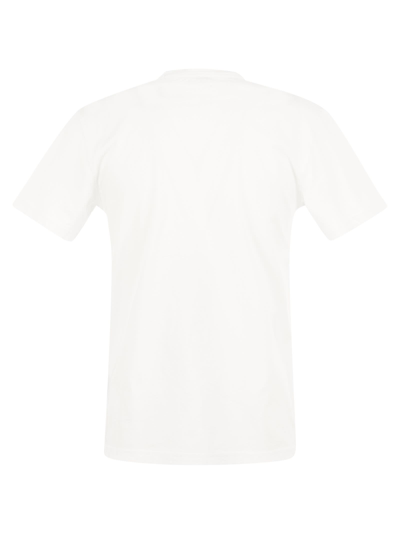 Shop Woolrich Pure Cotton T-shirt With Print In White