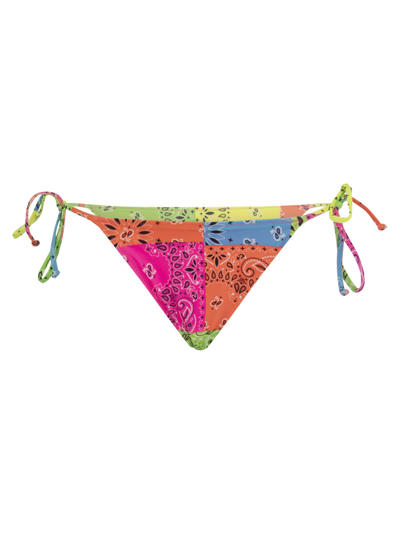 Shop Mc2 Saint Barth Bandana Patterned Swim Briefs With Ties In Multicolor