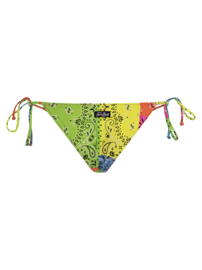Mc2 Saint Barth Bandana Patterned Swim Briefs With Ties In Multicolor
