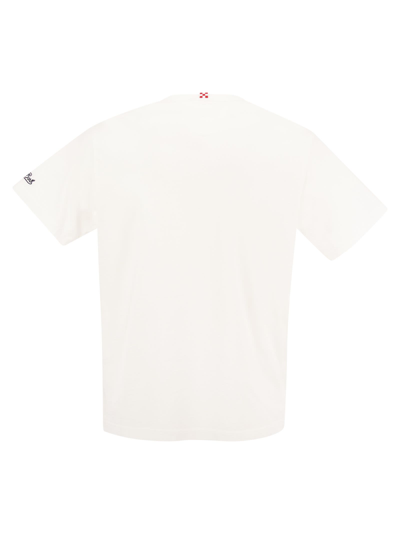 Shop Mc2 Saint Barth Cotton T-shirt With Drink Bollicine Print In White
