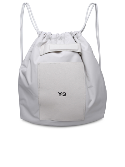 Shop Y-3 Ivory Nylon Bag In Avorio