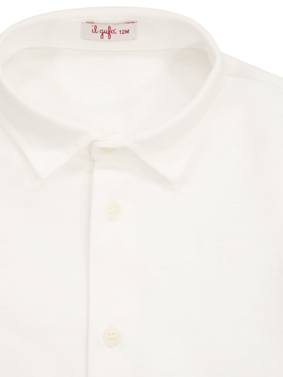 Shop Il Gufo Cotton Body Shirt In White