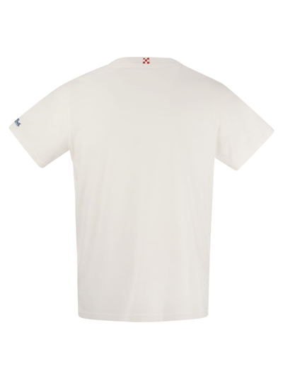Shop Mc2 Saint Barth Cotton T-shirt With Cortina 1991 Print In White