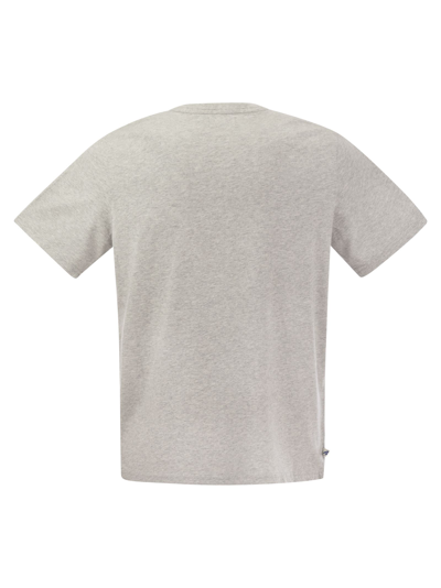 Shop Autry Crew-neck T-shirt With Front Logo In Grey