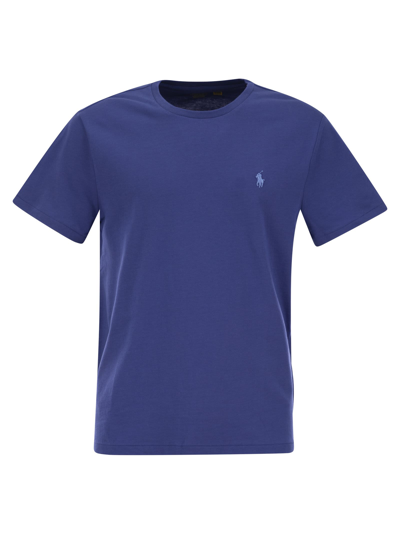 Shop Polo Ralph Lauren Slim-fit Jersey T-shirt In Royal Blue