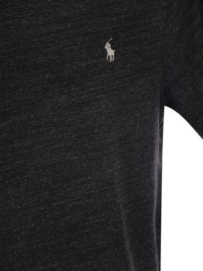 Shop Polo Ralph Lauren Slim-fit Jersey T-shirt In Smoke