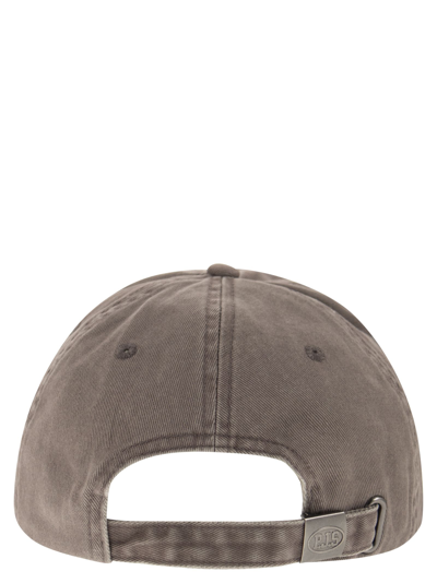 Shop Parajumpers Hat With Front Patch In Grey