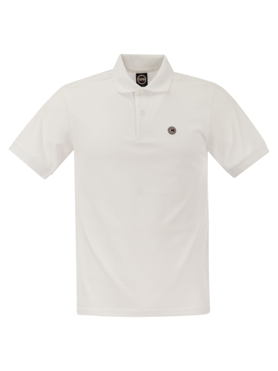 Shop Colmar Pique Polo Shirt With Ribbed Edges In White
