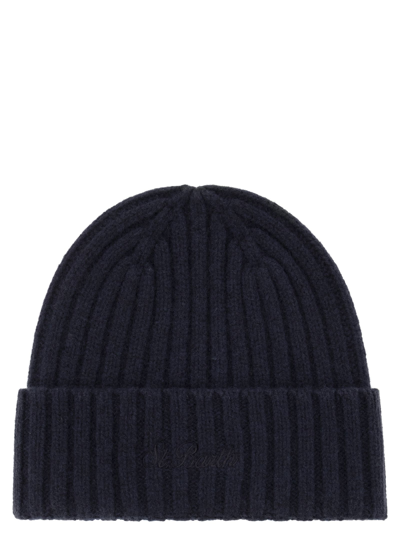 Shop Mc2 Saint Barth Wool Hat With Embroidery In Blue
