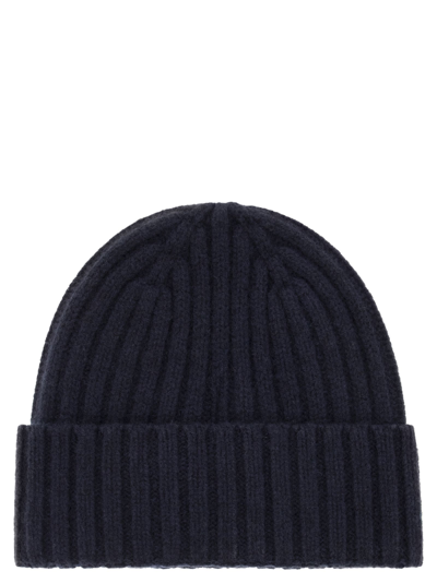 Shop Mc2 Saint Barth Wool Hat With Embroidery In Blue