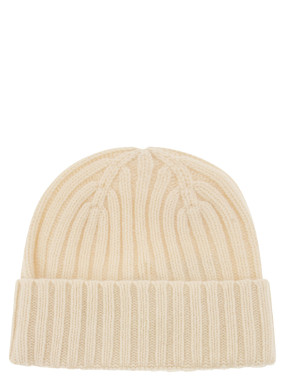 Shop Mc2 Saint Barth Wool Hat With Embroidery In Cream