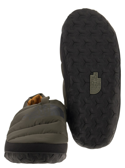 Shop The North Face Nuptse - Winter Slippers In Military Green