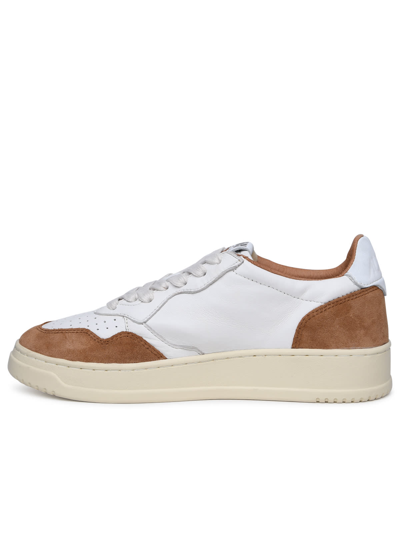 Shop Autry Medalist Sneakers In Goat Leather And White Suede